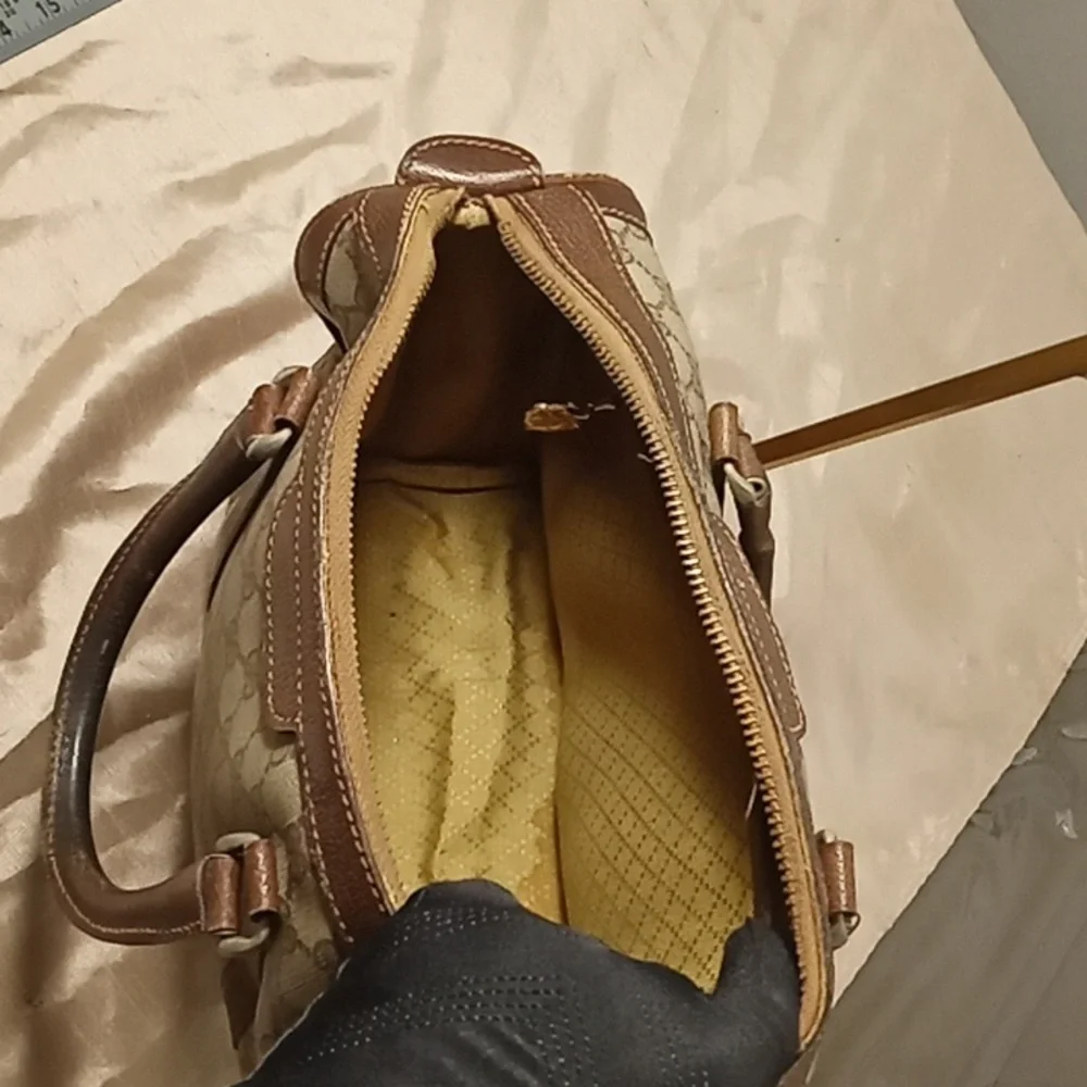 Vintage Gucci Coated Canvas Boston Bag
